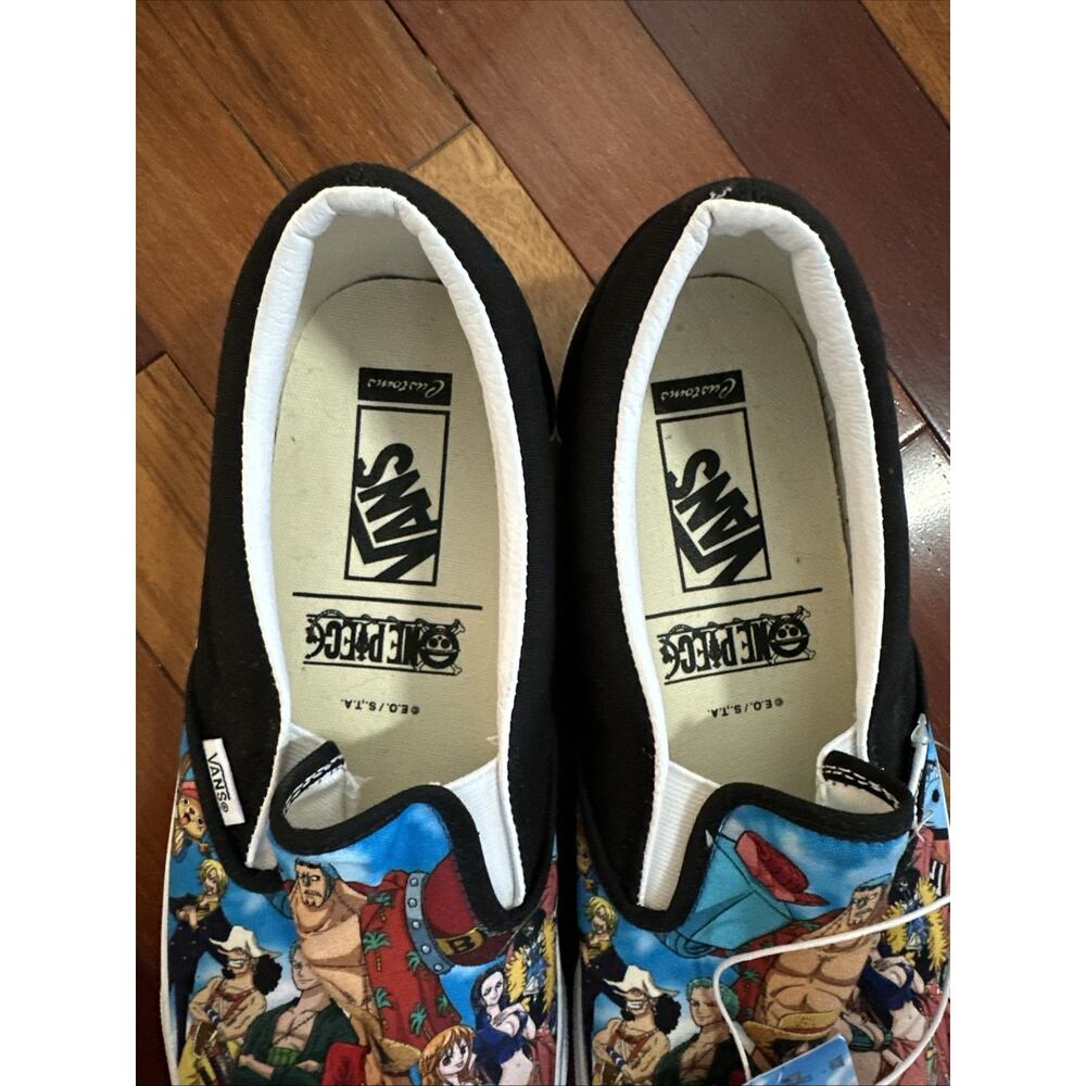 Vans Customs x One Piece Japan Luffy Slip-On Anime Shoes Straw Hat Crew 11.5 - Picture 4 of 10